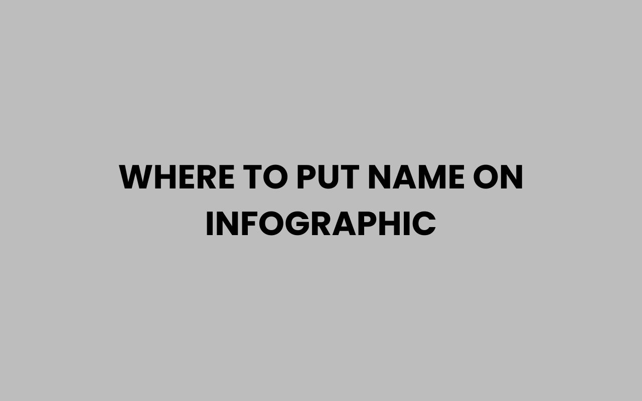 where to put name on infographic