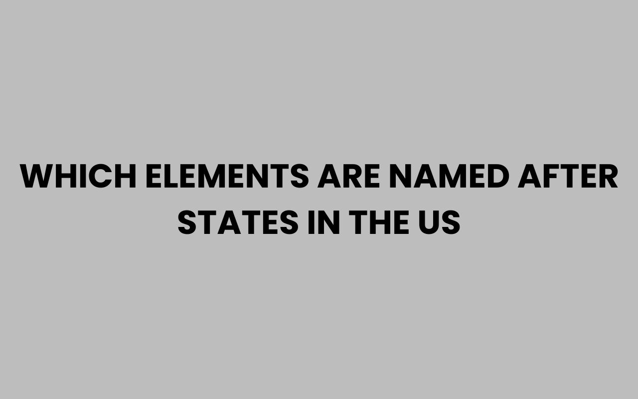 which elements are named after states in the us