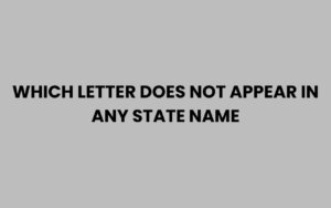 Which Letter Does Not Appear in Any State Name? Find Out