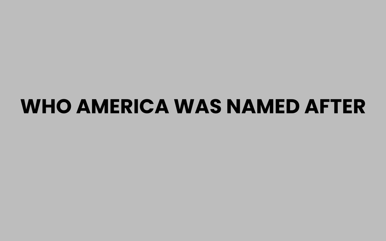 who america was named after