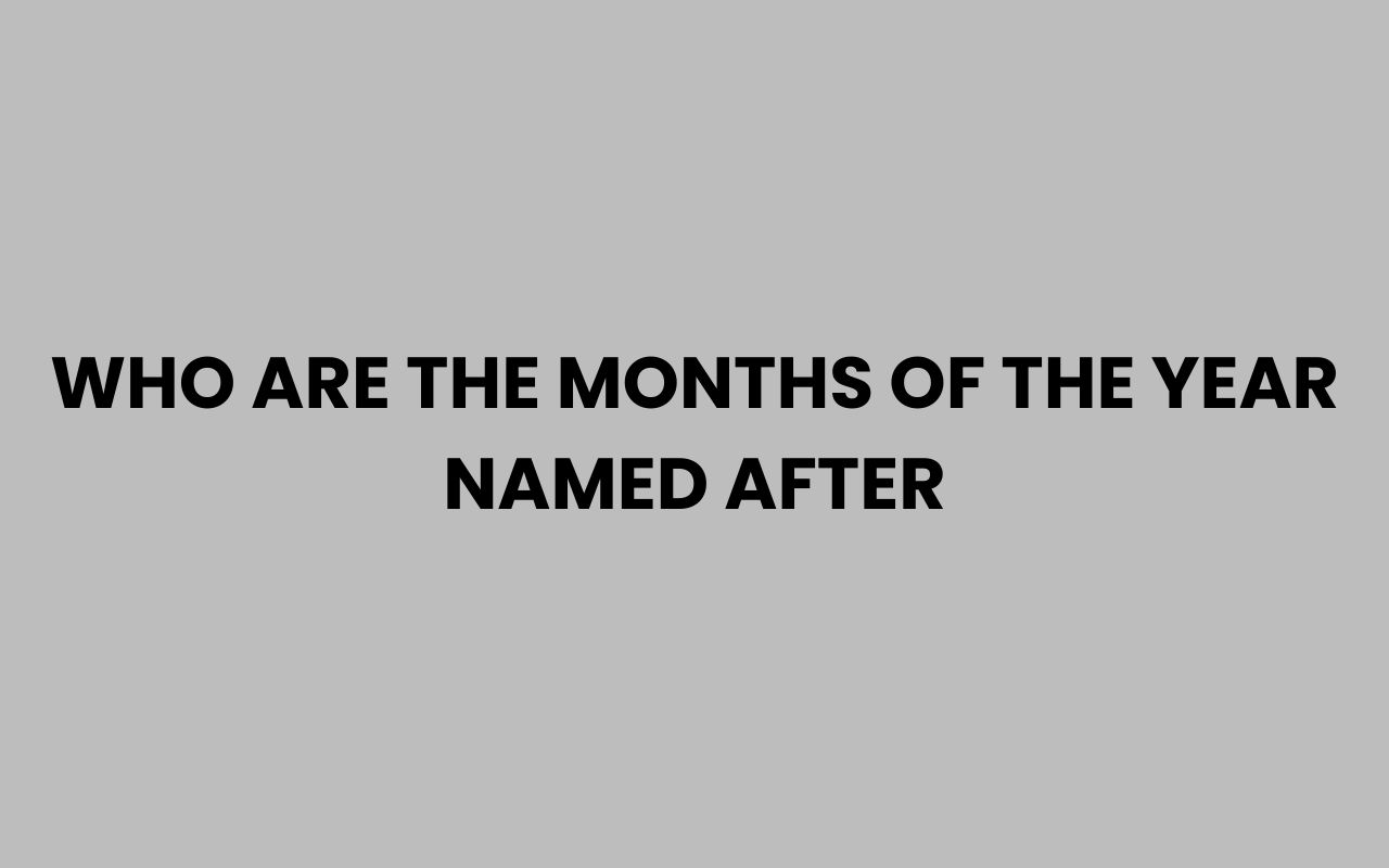 who are the months of the year named after