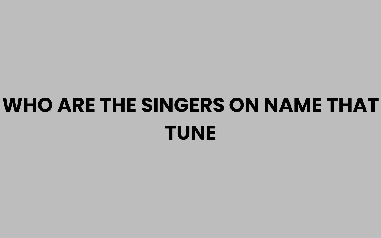 who are the singers on name that tune