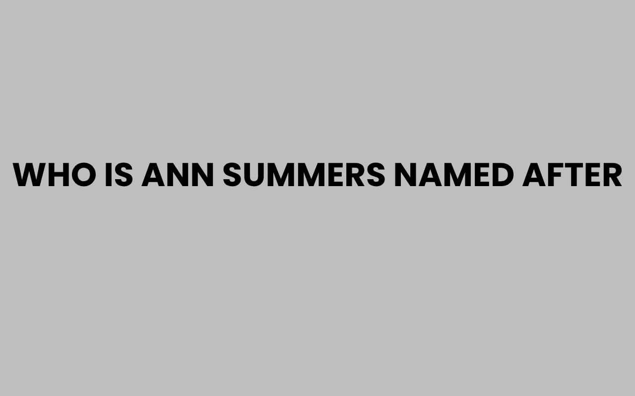 who is ann summers named after