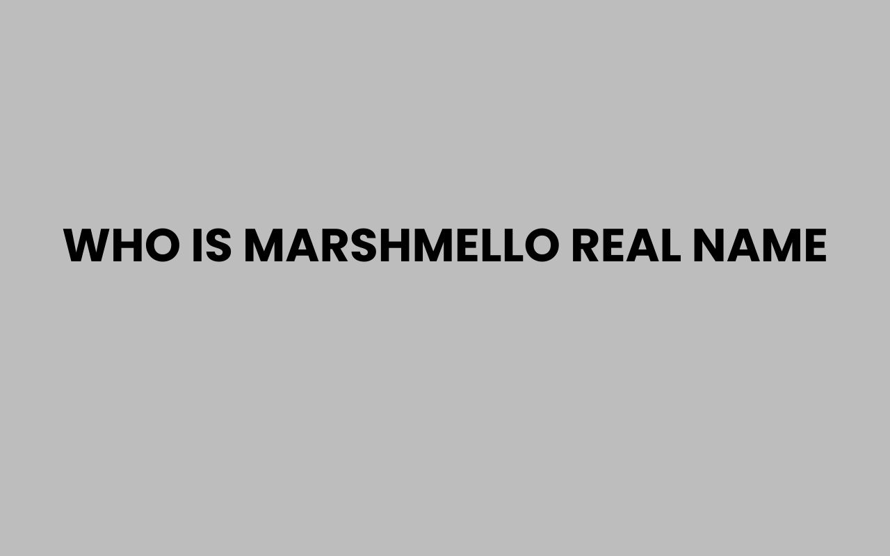 who is marshmello real name