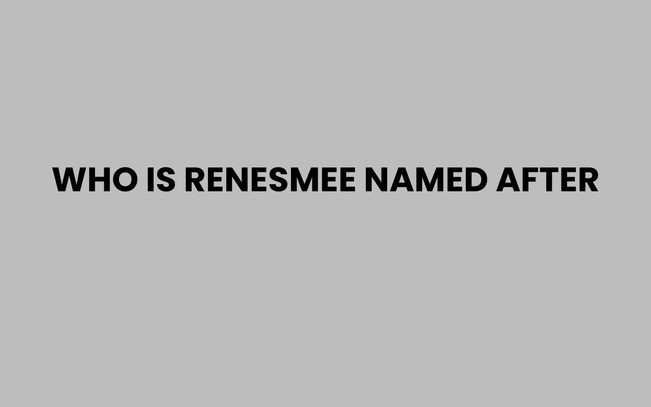 who is renesmee named after