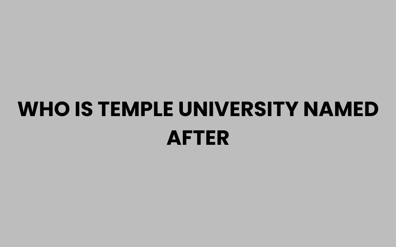 who is temple university named after