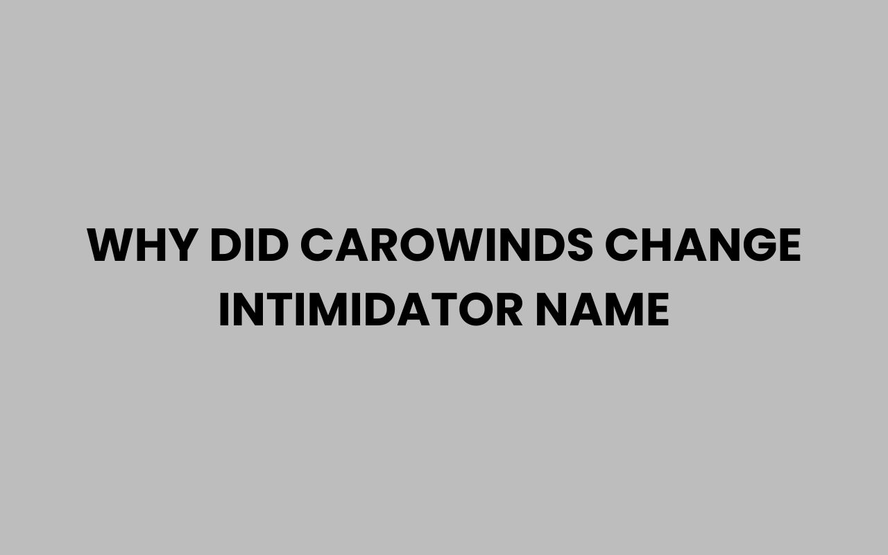 why did carowinds change intimidator name