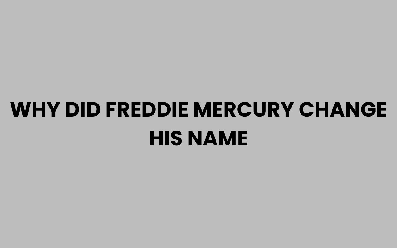 why did freddie mercury change his name