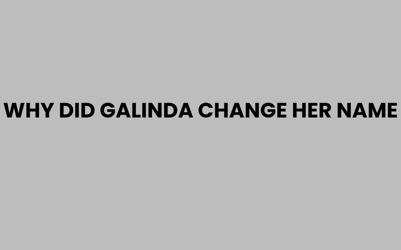 why did galinda change her name