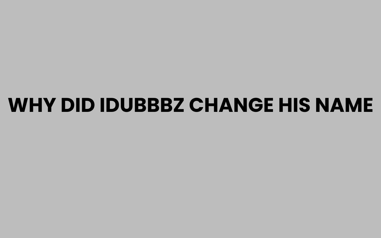 why did idubbbz change his name
