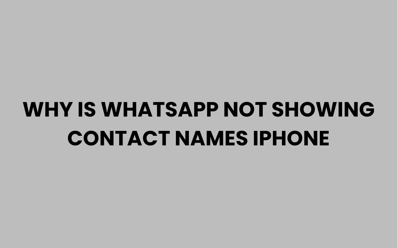 why is whatsapp not showing contact names iphone