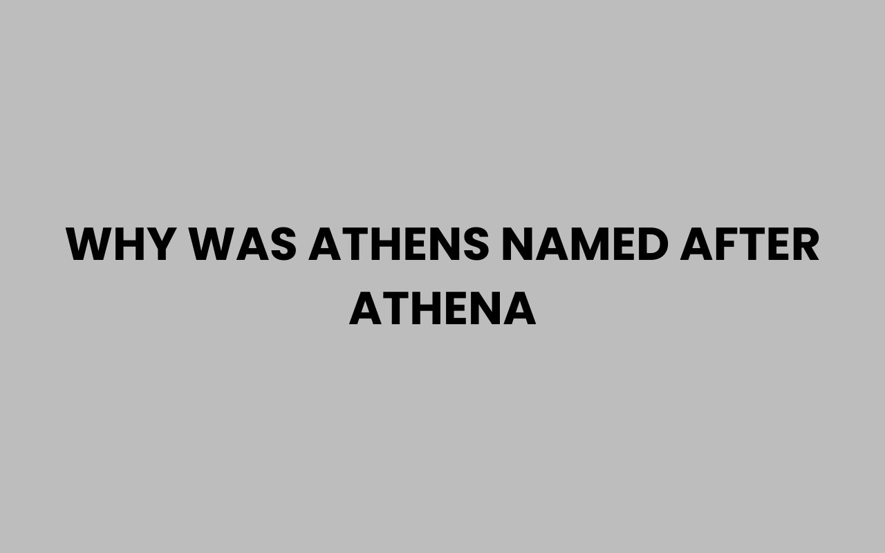 why was athens named after athena